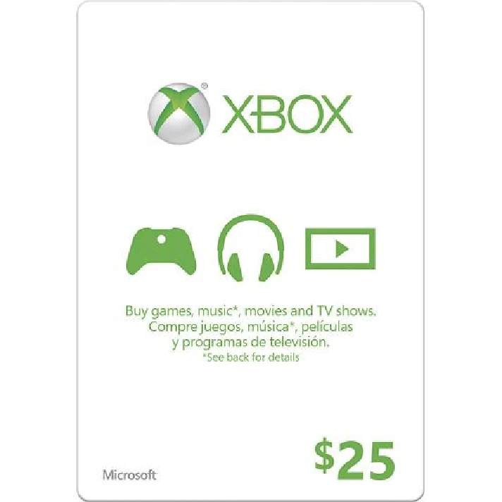 Xbox Live Gift Card USA $ 25 (code from card) + DISCOUN