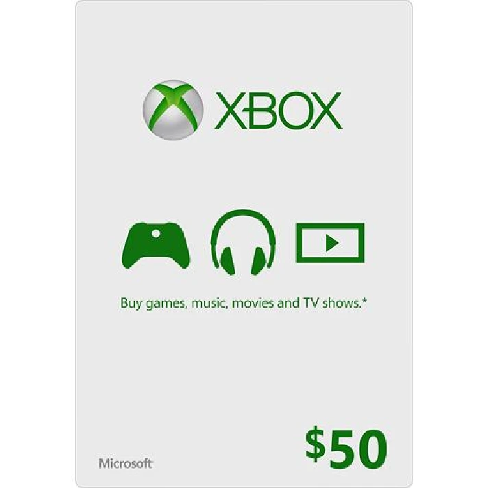 Xbox Live Gift Card USA $ 50 (code from card) + DISCOUN