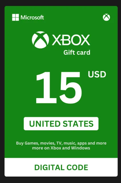 🎁 Xbox Карта Пополнения 15$ (USD) США 👑