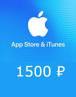 1500 руб AppStore iTunes подарочная карта пополненияRUR