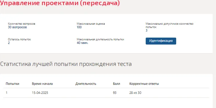 Управление проектами.Тест Синергия/МТИ 2025г (93 балла)