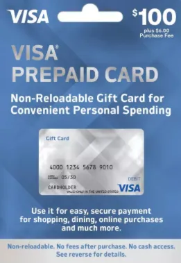 Предоплаченная VISA - 1000 TRY(TL)
