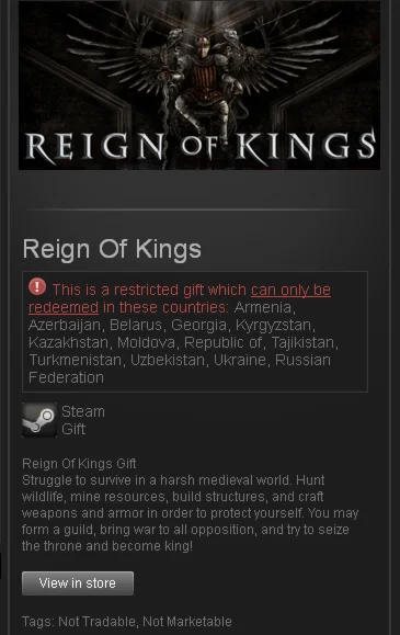 Reign Of Kings - Steam Gift - Region RU+CIS+UA