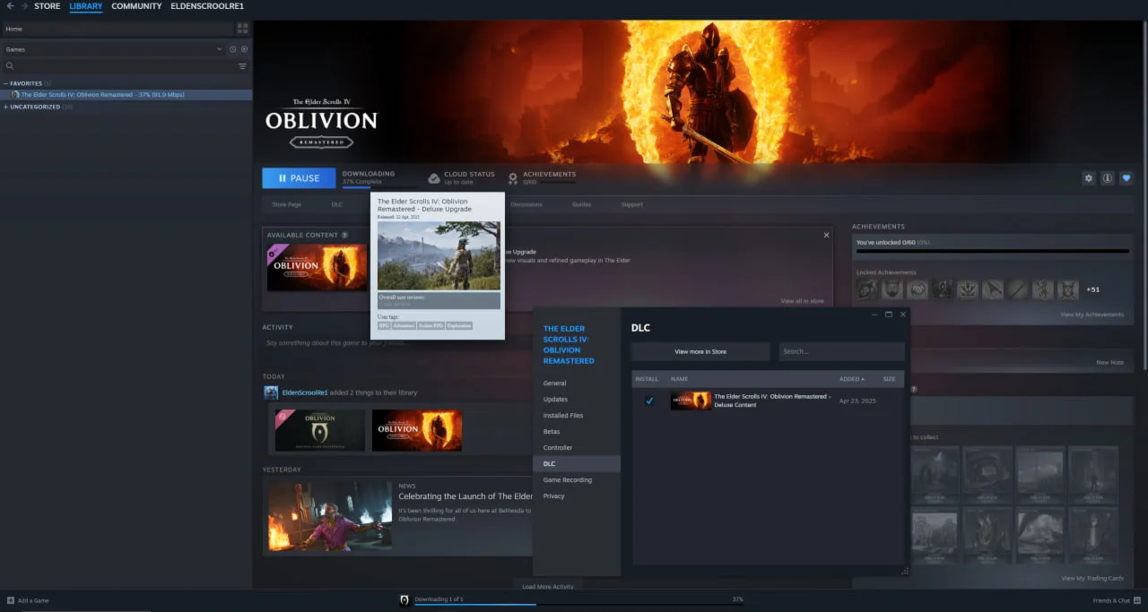 The Elder Scrolls IV: Oblivion Remastered + Deluxe+DLC