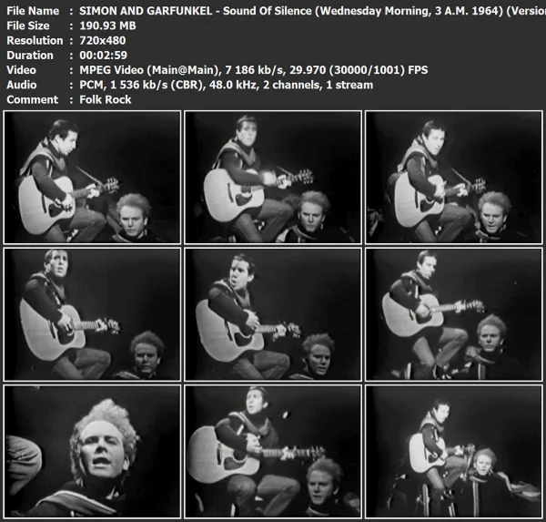 SIMON AND GARFUNKEL - Sound Of Silence (2)