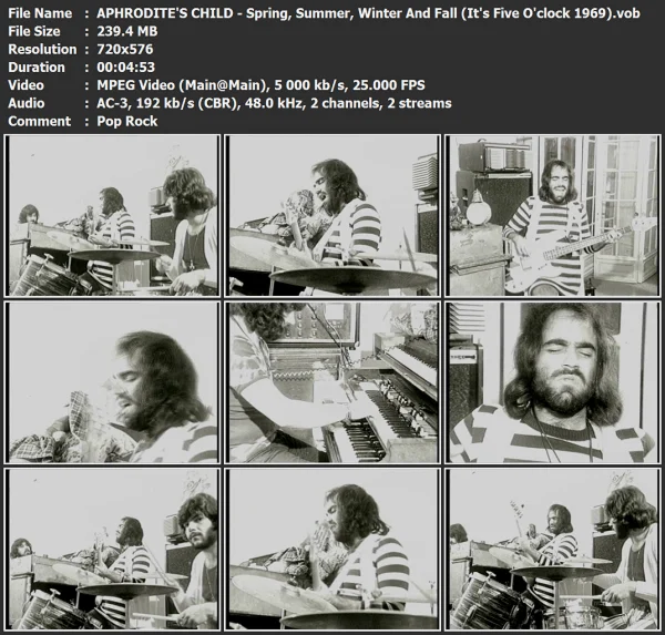 APHRODITE'S CHILD - Spring, Summer, Winter And Fall