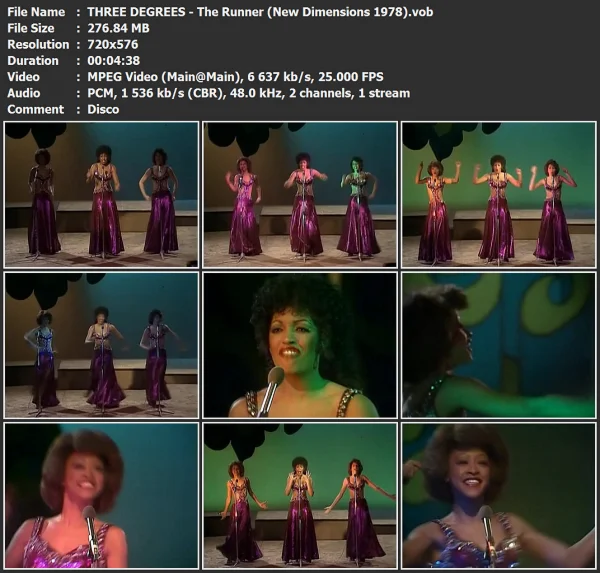 THREE DEGREES - The Runner