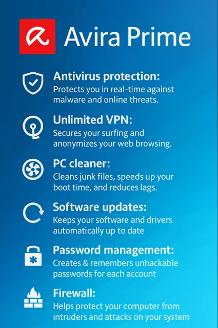 Avira Prime 3 месяца для 5 устройств