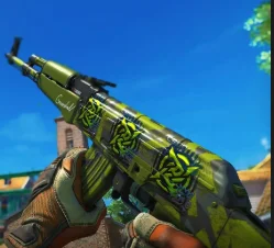 AK-47 | Olive Polycam FT  С 4 СЛУЧАЙНЫМИ НАКЛЕЙКАМИ