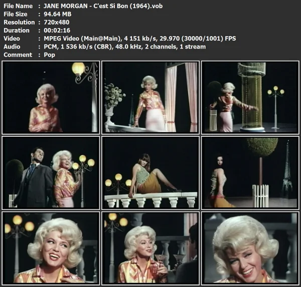 JANE MORGAN - C'est Si Bon