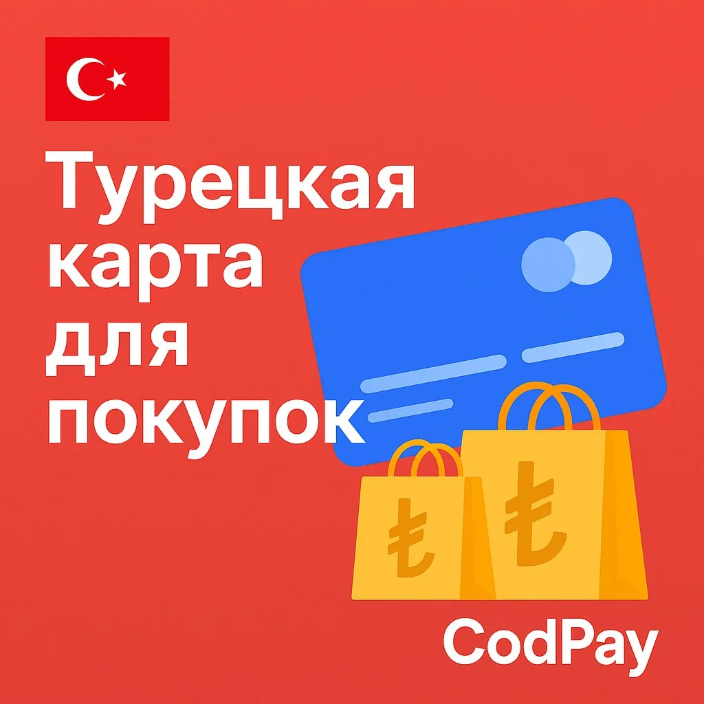 Турецкая карта для покупок PS4/PS5/XBOX/UDEMY/Discord