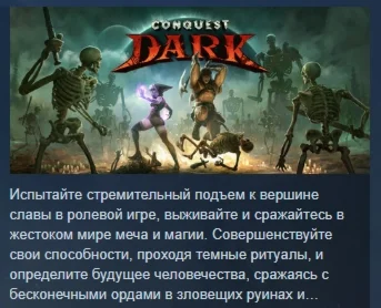 Conquest Dark АВТОДОСТАВКА STEAM РОССИЯ