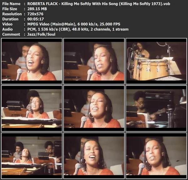 ROBERTA FLACK - Killing Me Softly With His Song