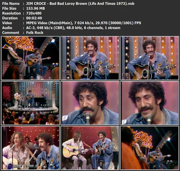 JIM CROCE - Bad Bad Leroy Brown