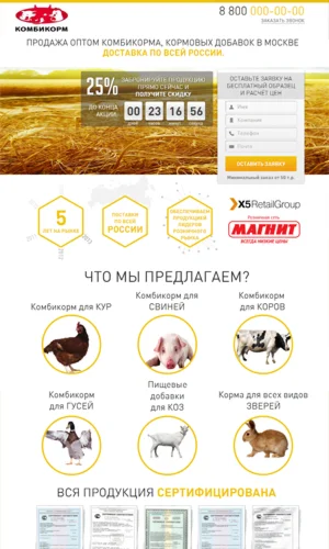 Готовый лендинг-пейдж - Шаблон №35