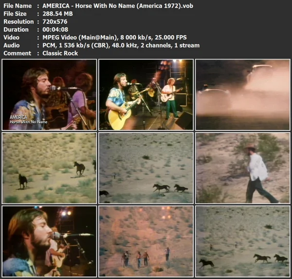 AMERICA - Horse With No Name