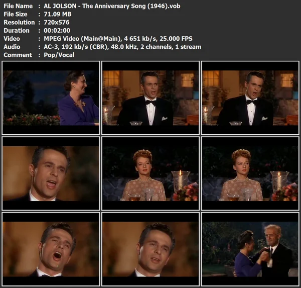 AL JOLSON - The Anniversary Song