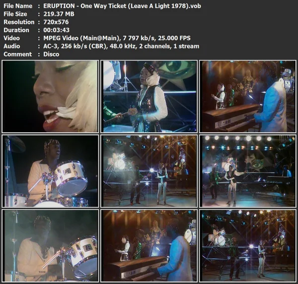 ERUPTION - One Way Ticket