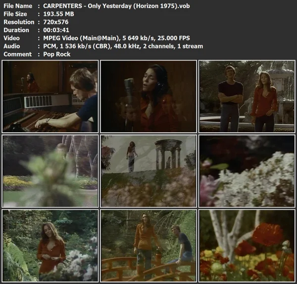 CARPENTERS - Only Yesterday