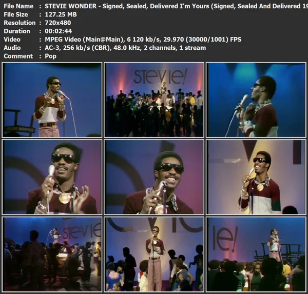 STEVIE WONDER - Signed, Sealed, Delivered I'm Yours