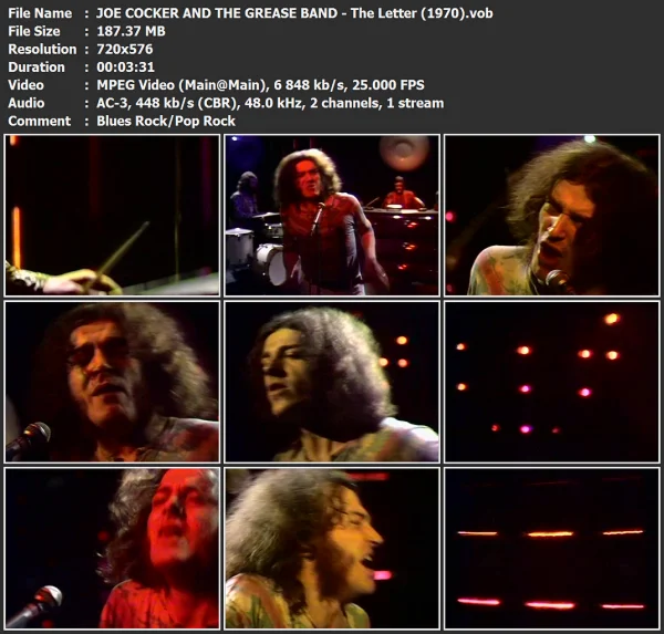 JOE COCKER AND THE GREASE BAND - The Letter