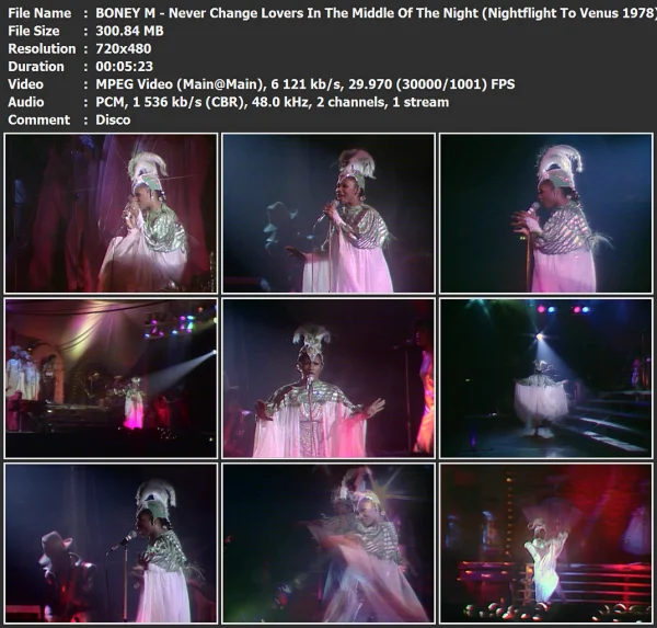 BONEY M - Never Change Lovers In The Middle Of The Nigh