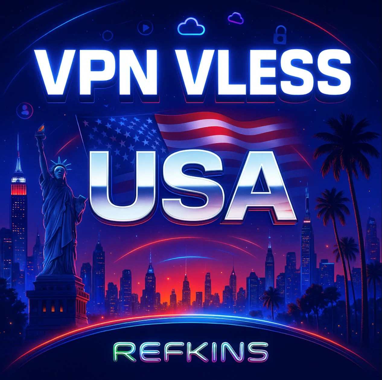 VPN VLESS USA PERSONAL | AUTO DELIVERY 24/7 PRIVATE VPN
