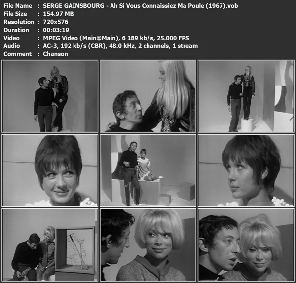 SERGE GAINSBOURG - Ah Si Vous Connaissiez Ma Poule