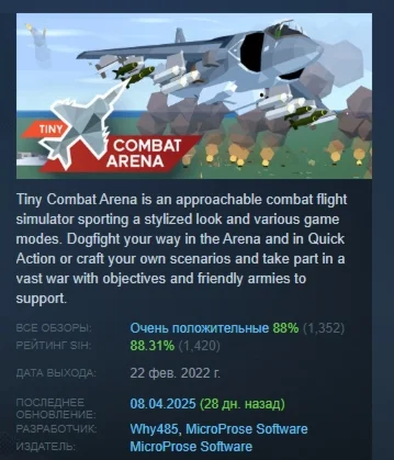 Tiny Combat Arena  АВТОДОСТАВКА STEAM РОССИЯ