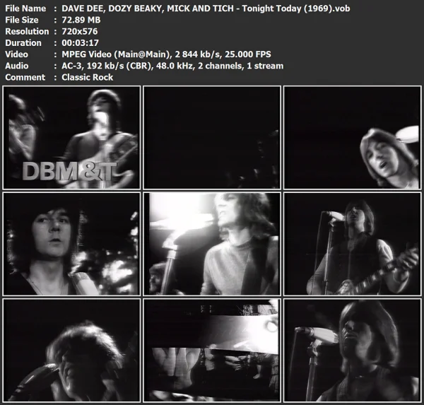 DAVE DEE, DOZY BEAKY, MICK AND TICH - Tonight Today