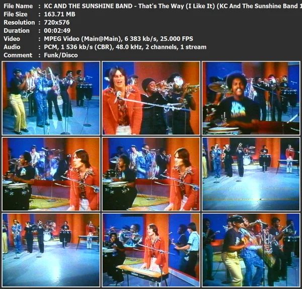 KC AND THE SUNSHINE BAND - That's The Way (I Like It)