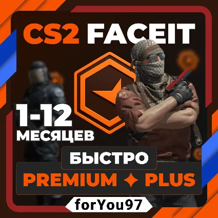 🔫 CS2 FACEIT PREMIUM/PLUS 1-12 МЕСЯЦЕВ 🔥 БЫСТРО+ 🎁