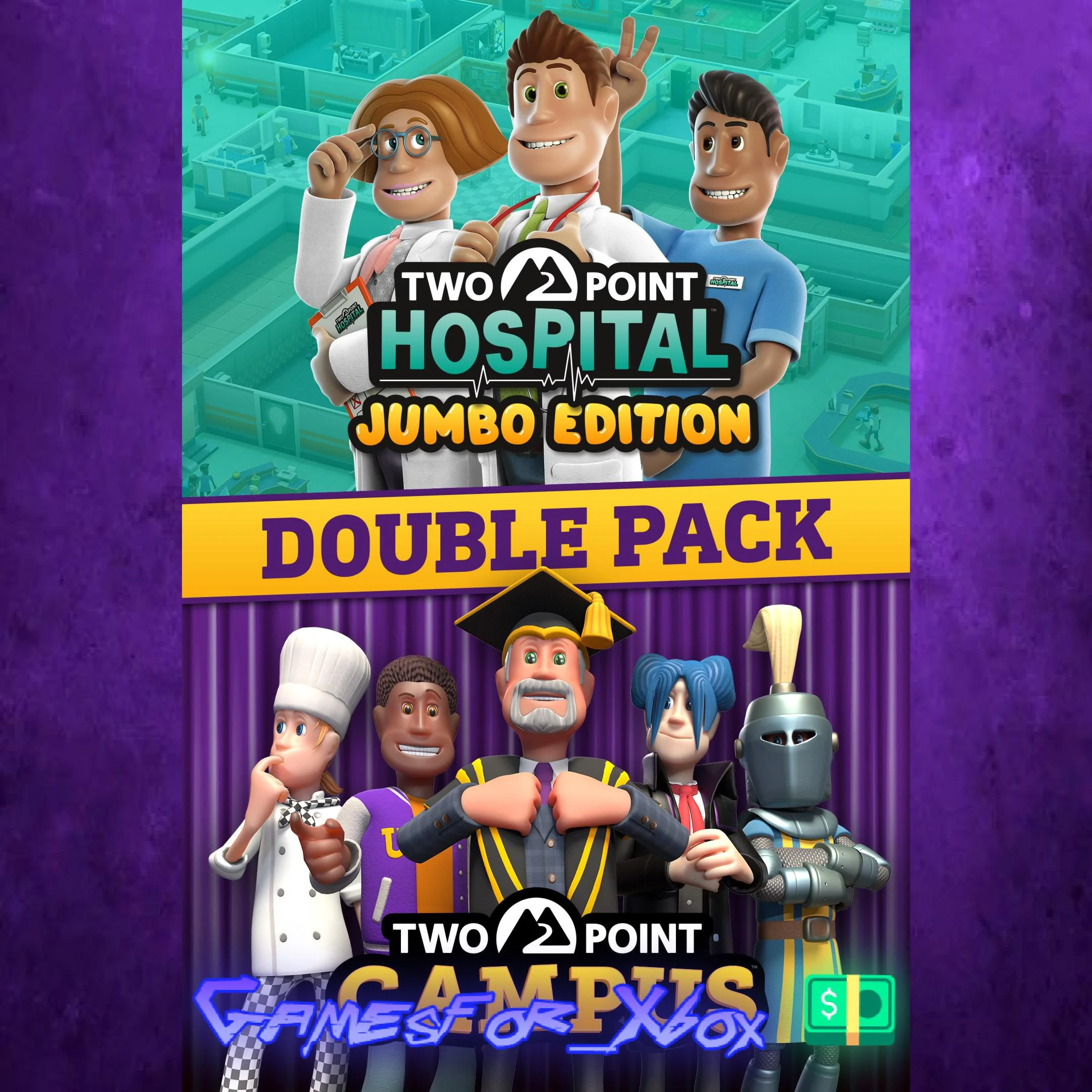 ️Two Point Hospital and Two Point Campus Double P XBOX