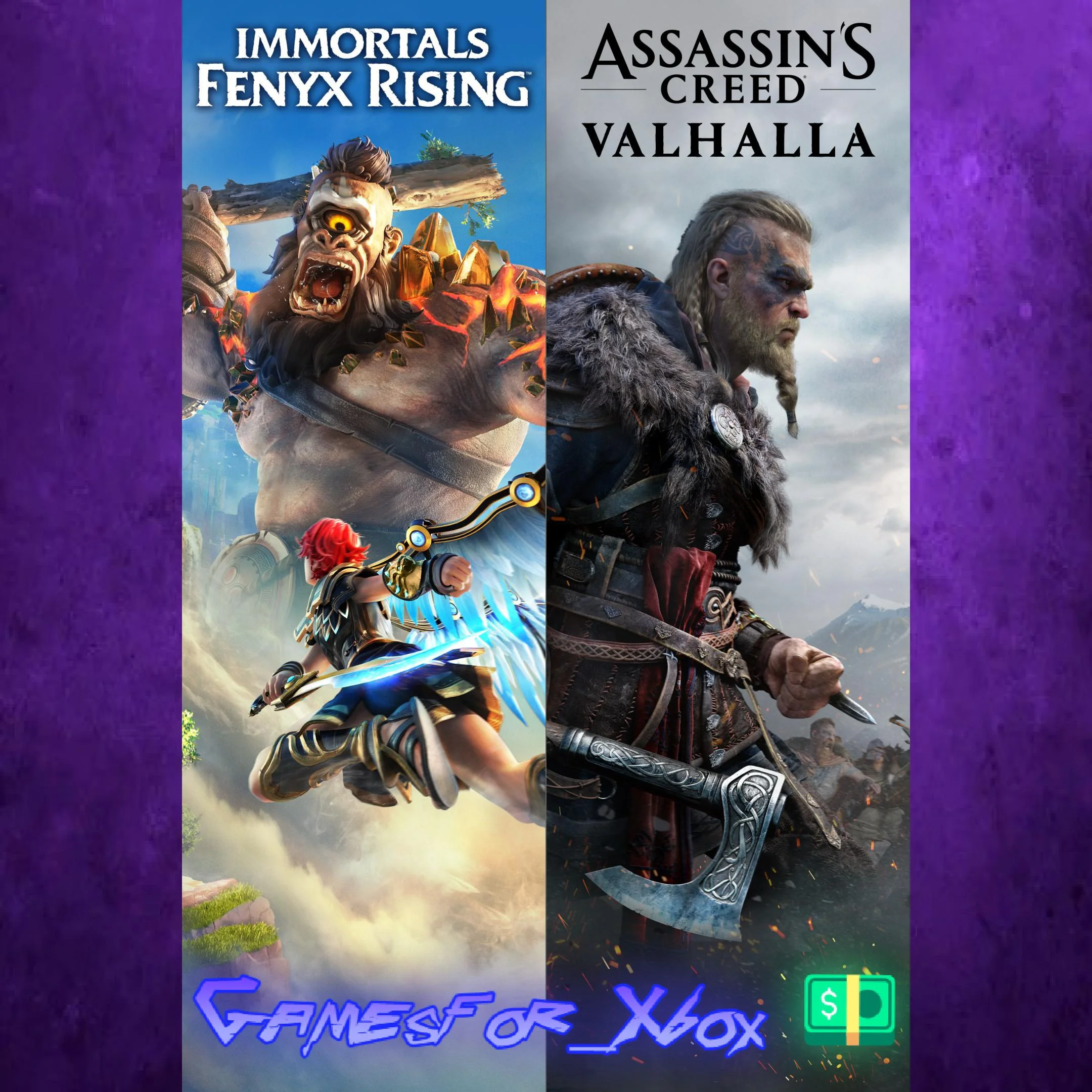 ️Assassin’s Creed Valhalla + Immortals Fenyx Risi XBOX
