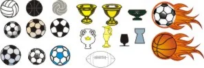 Sports in icons (icons), vector