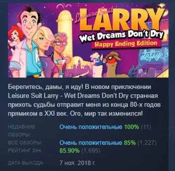 Leisure Suit Larry - Wet Dreams Don't Dry STEAM РОССИЯ