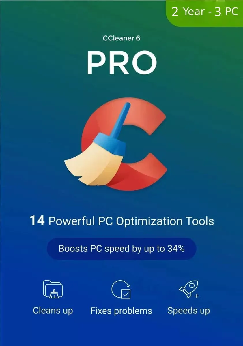 CCleaner Professional 2025 Key 2 Year-3 Devices Windows