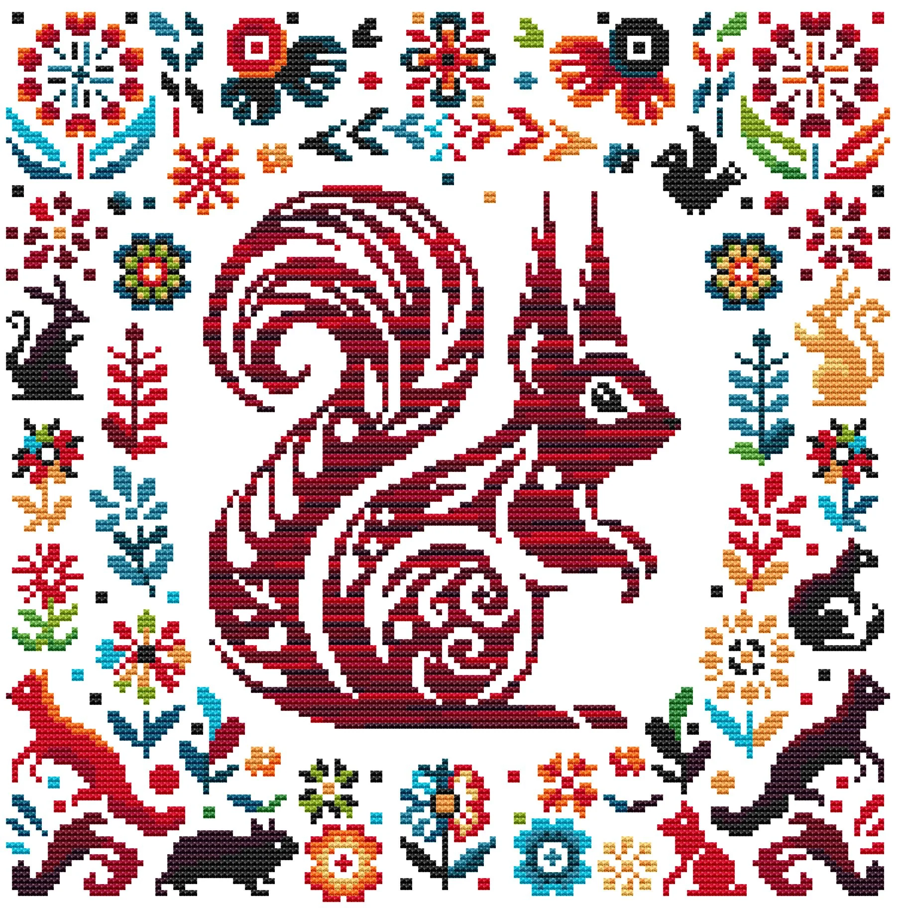 Эксклюзив. схема для вышивки крестом 