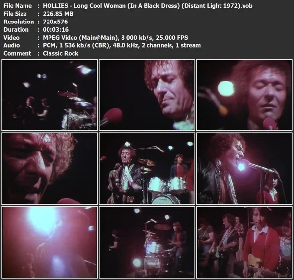 HOLLIES - Long Cool Woman (In A Black Dress)