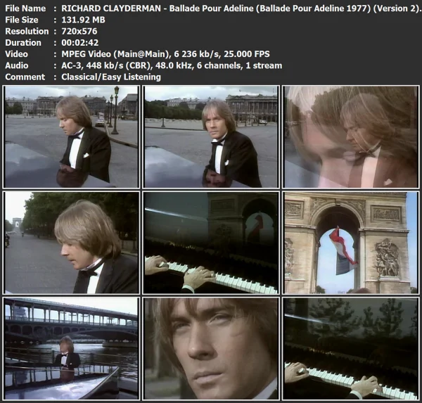 RICHARD CLAYDERMAN - Ballade Pour Adeline (2)