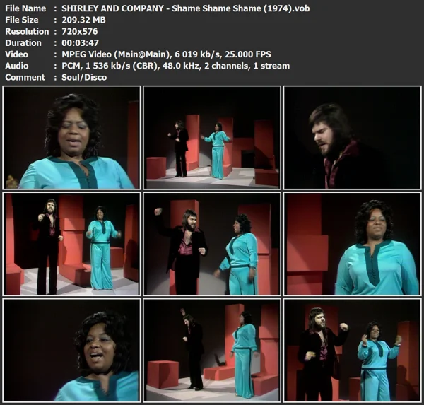 SHIRLEY AND COMPANY - Shame Shame Shame