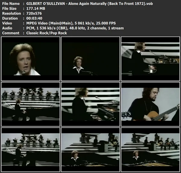 GILBERT O'SULLIVAN - Alone Again Naturally