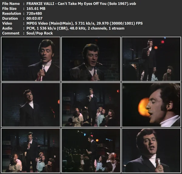 FRANKIE VALLI - Can't Take My Eyes Off You
