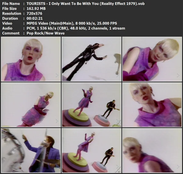 TOURISTS - I Only Want To Be With You