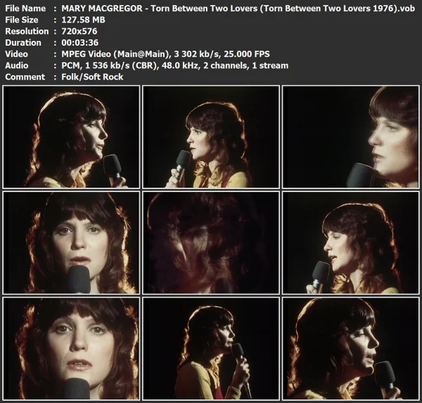 MARY MACGREGOR - Torn Between Two Lovers