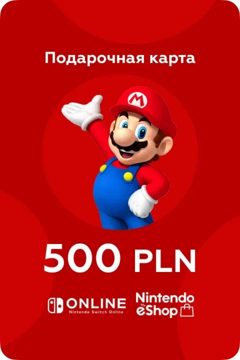 🔴 Карта Nintendo eShop Card 500zł PLN Злотых Польша 🔑