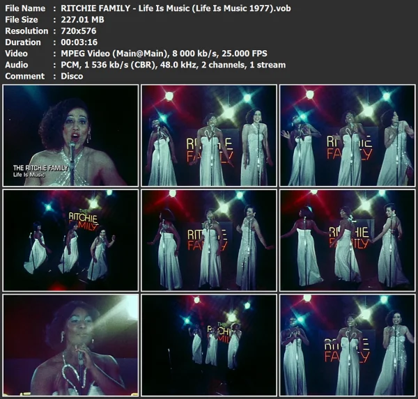 RITCHIE FAMILY - Life Is Music