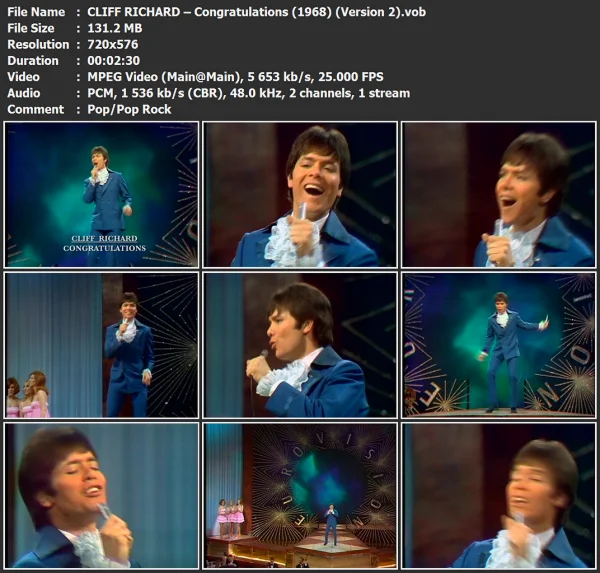 CLIFF RICHARD - Congratulations (2)