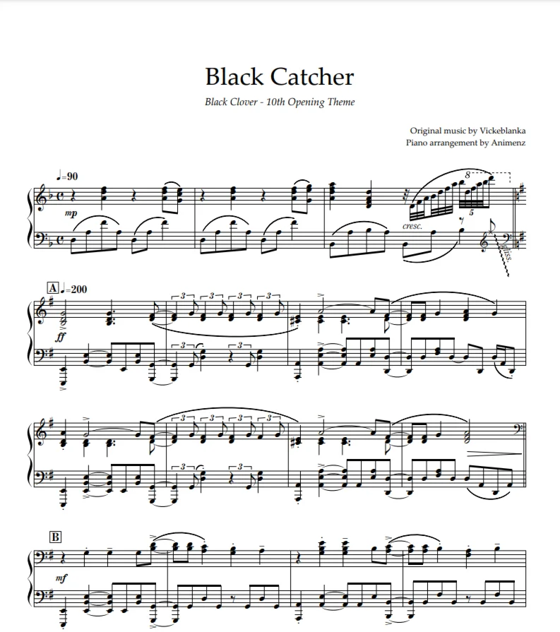 Black Catcher (Black Clover OP10) Vickeblanka - Animenz