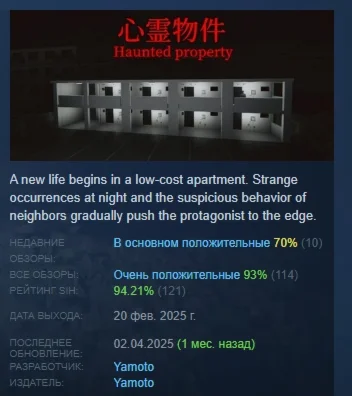 心霊物件 | Haunted Property АВТОДОСТАВКА STEAM РОССИЯ